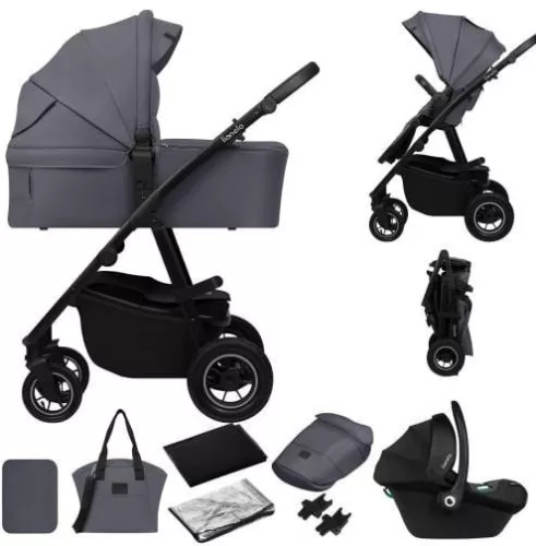 Lionelo Amber Plus 3in1 multifunkciós babakocsi - Grey Graphite