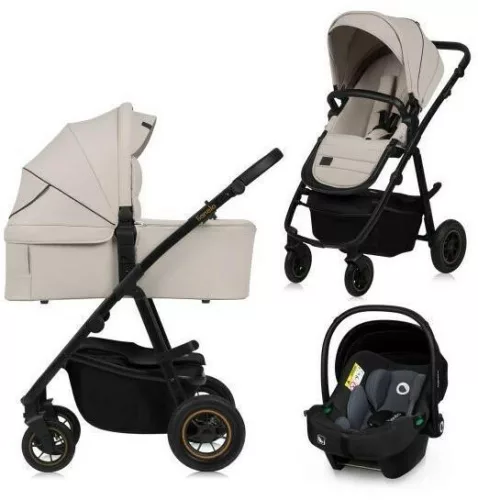 Lionelo Amber Plus 3in1 multifunkciós babakocsi - Beige Sand