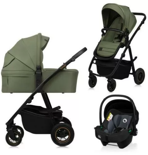 Lionelo Amber Plus 3in1 multifunkciós babakocsi - Green Forest