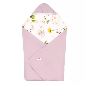   Lionelo Travel Swaddle autósülésbe való pólya, 90x90 cm - Pink Flower