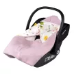Lionelo Travel Swaddle autósülésbe való pólya, 90x90 cm - Pink Flower