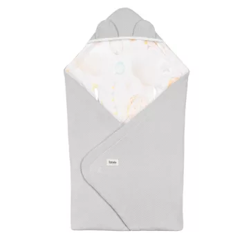   Lionelo Travel Swaddle autósülésbe való pólya, 90x90 cm - Grey Balloon