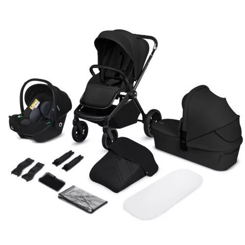 Lionelo Mika Plus 3in1 multifunkciós babakocsi - Black Onyx