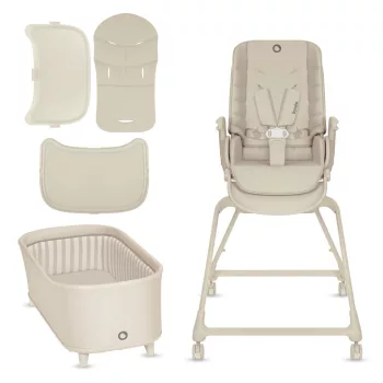   Lionelo Maddie Set 3in1 pihenőszék, etetőszék és kiságy - Beige