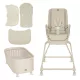 Lionelo Maddie Set 3in1 pihenőszék, etetőszék és kiságy - Beige