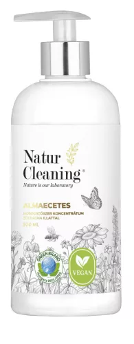 NaturCleaning Mosogatószer koncentrátum pumpás 500 ml - Almaecetes zöldalma illattal