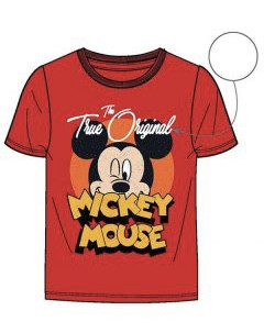 Disney Mickey gyerek rövid ujjú póló, piros, 128