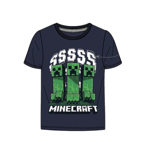 Minecraft gyerek rövid ujjú póló, sötétkék, 152