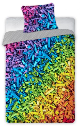 Bricks, Lego mintázatú ágyneműhuzat Colorful 140×200cm, 70×90 cm