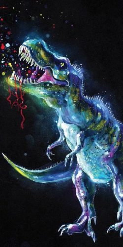 Dinoszaurusz Neon törölköző, Strandtörölköző 70*140 cm