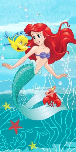 Disney Princess Ariel Friends törölköző, Strandtörölköző 70*140 cm