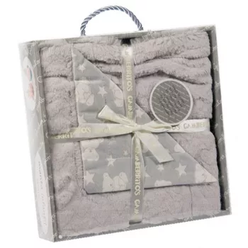 Gamberritos takaró plüss 3D anyagú 80x110cm szürke 10008