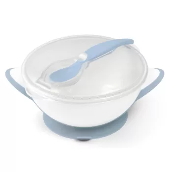   BabyOno tányér - tapadó aljú, fedeles, kanállal rózsaszín 1063/03