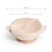 BabyOno tányér - tapadó aljú, fedeles, kanállal krém/rózsaszín 1063/06