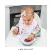 BabyOno tányér - tapadó aljú, fedeles, kanállal rózsaszín 1063/03