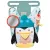 Taf Toys játék autóba Penguin Play and Kick Car Toy zenélõ pingvin 12955
