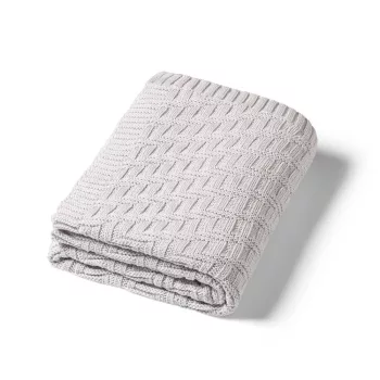   BabyOno babatakaró organikus pamut kötött 75x100cm szürke 1647/02
