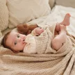 BabyOno babatakaró organikus pamut kötött 75x100cm bézs 1647/03
