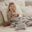BabyOno babatakaró pamut/sherpa kötött 75x100cm szürke 1658