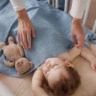 BabyOno babatakaró bambusz kötött 75x100cm kék 1673/04