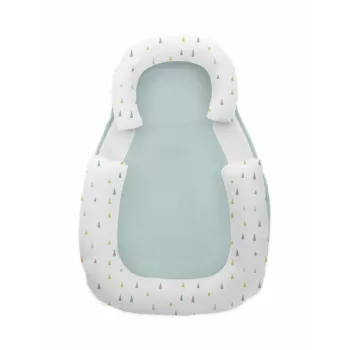   Kikkaboo babapozicionáló memóriahabos hypoallergén legurulás gátlós 60x40x8cm Menta háromszögek
