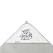 BabyOno fürdõlepedõ kapucnis bambusz 100x100cm szürke róka 346/03