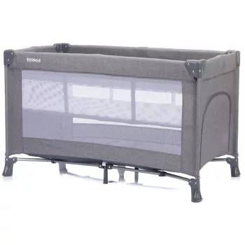 Fillikid utazóágy Milano 120x60cm szürke 4067-17