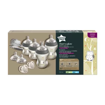   Tommee Tippee újszülött cumisüveg kezdõ szett CTN (9 db) szürke bagoly