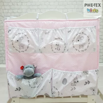   Pihe-Tex Zsebes tároló 60x70cm Bambina rózsaszín pöttyös 590/R