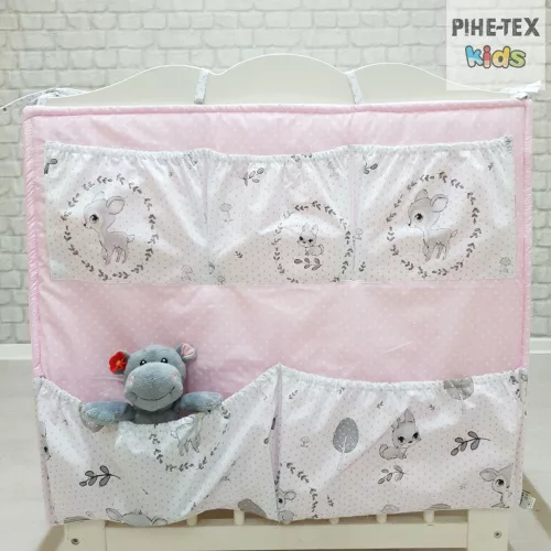 Pihe-Tex Zsebes tároló 60x70cm Bambina rózsaszín pöttyös 590/R