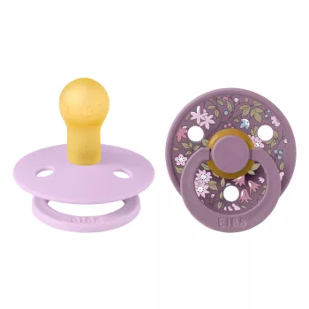   BIBS játszócumi - X Liberty Colour natúr kaucsuk 0-6 hó kamilla viola 2 db