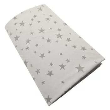   Stella lepedõ strech pamut 60x120/70x140cm szürke csillagok