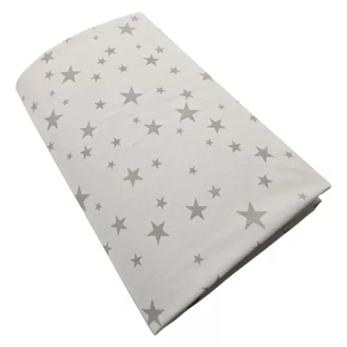 Stella lepedõ strech pamut 60x120/70x140cm szürke csillagok