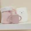 Nattou itatópohár szívószálas szilikon 150ml pink