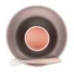 Nattou étkészlet szilikon 4 részes pohárral pink-padlizsán