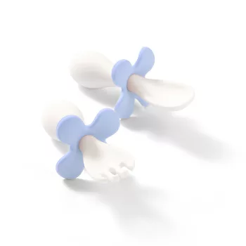   BabyOno evõeszköz-készlet - ergonomikus, dobozzal pasztell kék 969/05