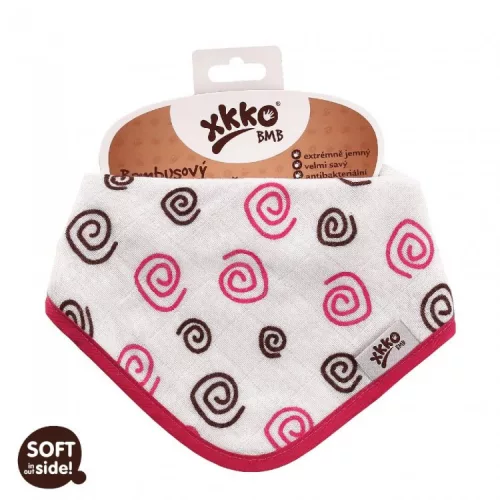 Xkko nyálkendõ patentos bambusz magenta spirálok BMBBND009