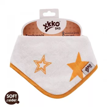  Xkko nyálkendõ patentos bambusz narancssárga csillagok BMBBND017