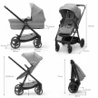 Kinderkraft babakocsi többfunkciós NEWLY 3in1 MINK PRO szürke