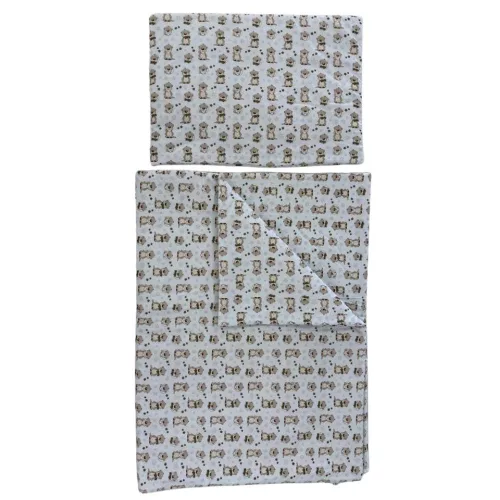 Soffi Baby ágynemû szett 2 részes 135x90 - 40x60cm Hód fehér