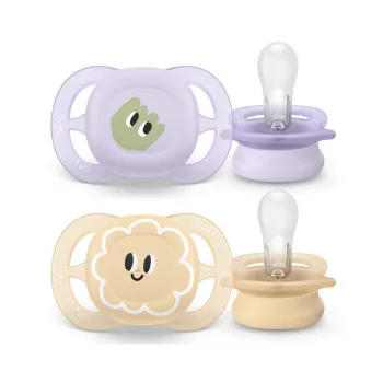   Philips AVENT játszócumi Ultra Start mintás 0-2hó lányos 2db