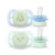 Philips AVENT játszócumi Ultra Start éjszakai mintás 0-2hó fiús 2db