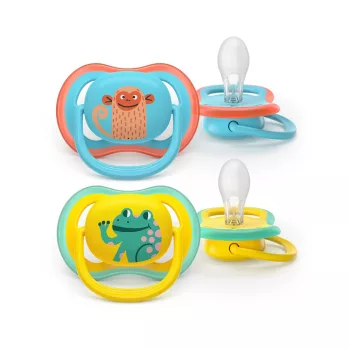 Philips AVENT játszócumi Ultra Air majom 18hó fiús 2db