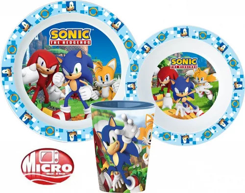 Sonic, a sündisznó étkészlet, micro műanyag szett