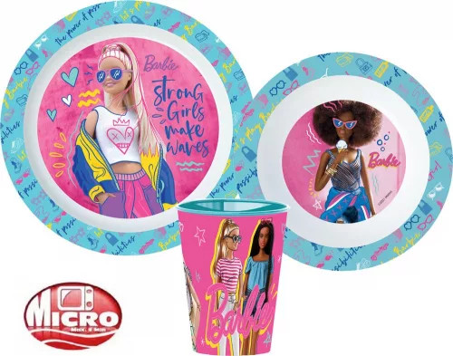 Barbie étkészlet, micro műanyag szett