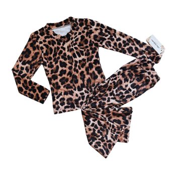 Párduc mintás nadrágos lány szett, 152