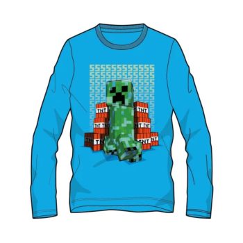   Minecraft sötétben világító gyerek hosszú ujjú felső, 152