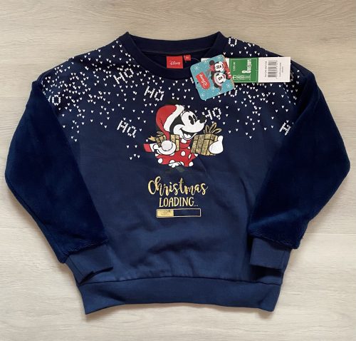 Disney Mickey karácsonyi gyerek pulóver, kék, 98