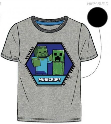 Minecraft gyerek rövid ujjú póló, szürke, 140