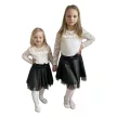 Csipkés, hosszú ujjú elegáns lány felső, fehér